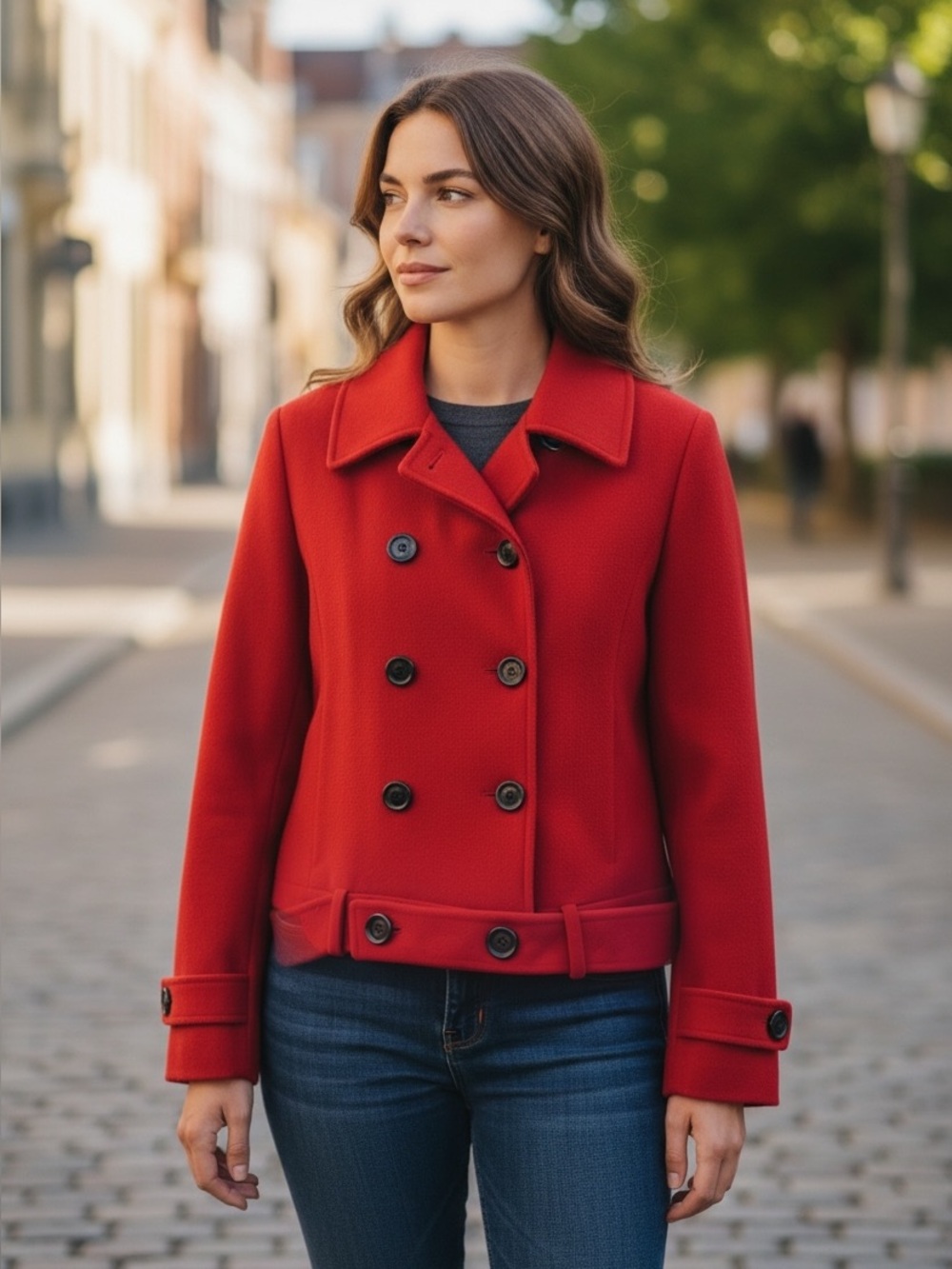 L.E.I. Winter jacket, size S/M ( no size tags-see measurements), true red color